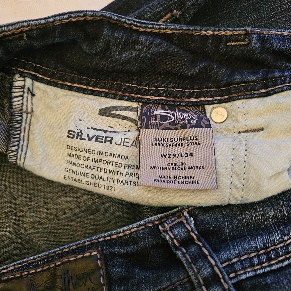 Silver Jeans Suki Surplus Women 29x34 Dark Wash Bootcut Mid Rise - Picture 2 of 7